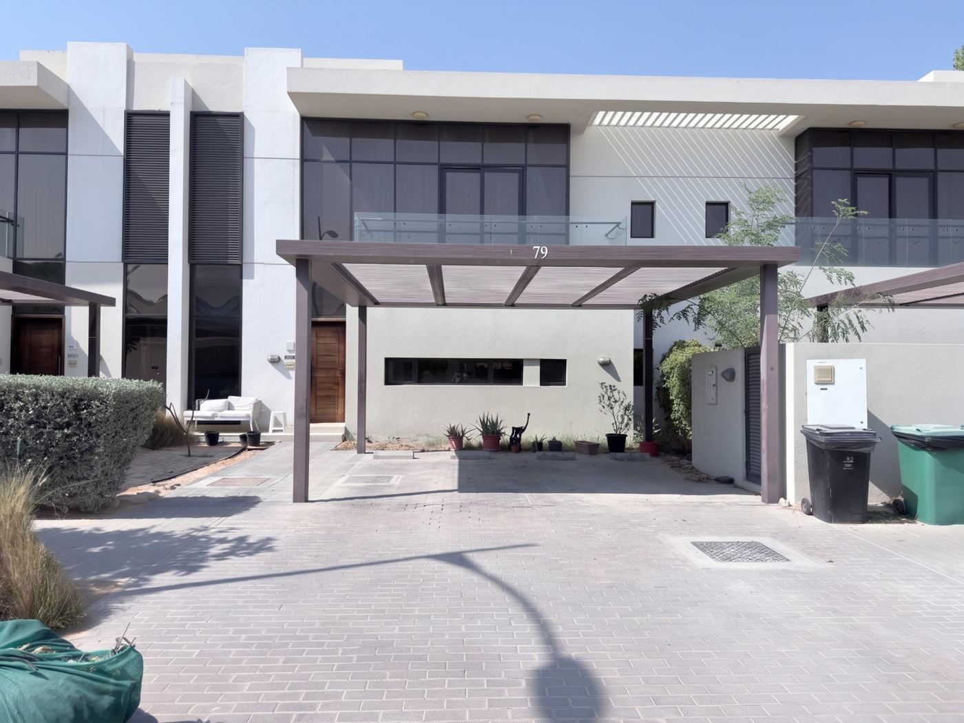 Front of Villa 79 with its carport
