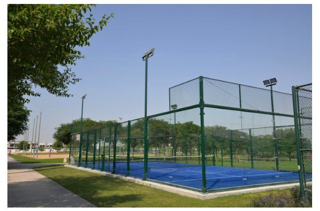 Padel court in a DAMAC Hills park